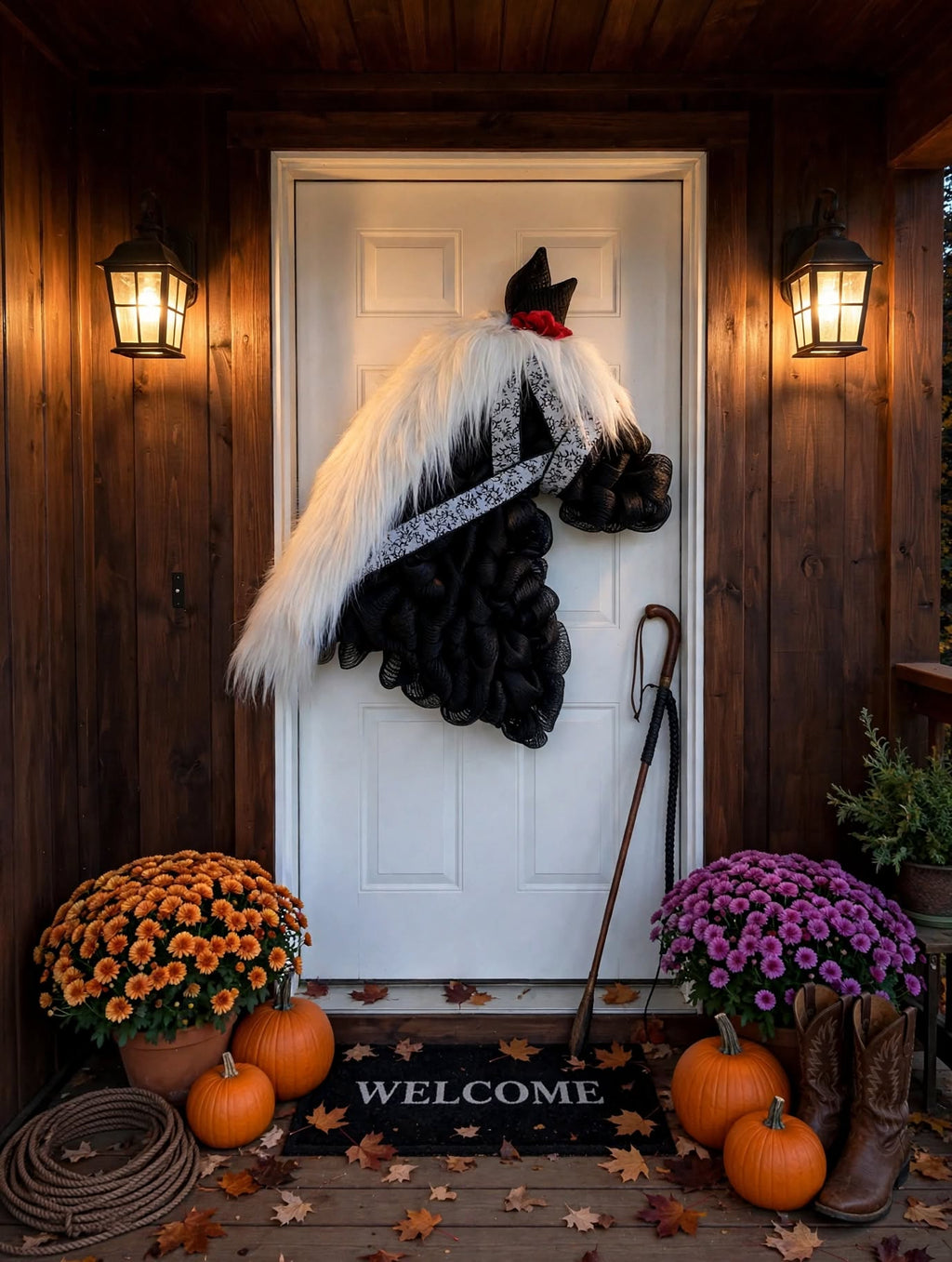 Black & White Horse Head Wreath - Western Horse Wreath, Equestrian Door Wreath, Cowboy Wreath, Horse Lover Gift, Barn Decor
