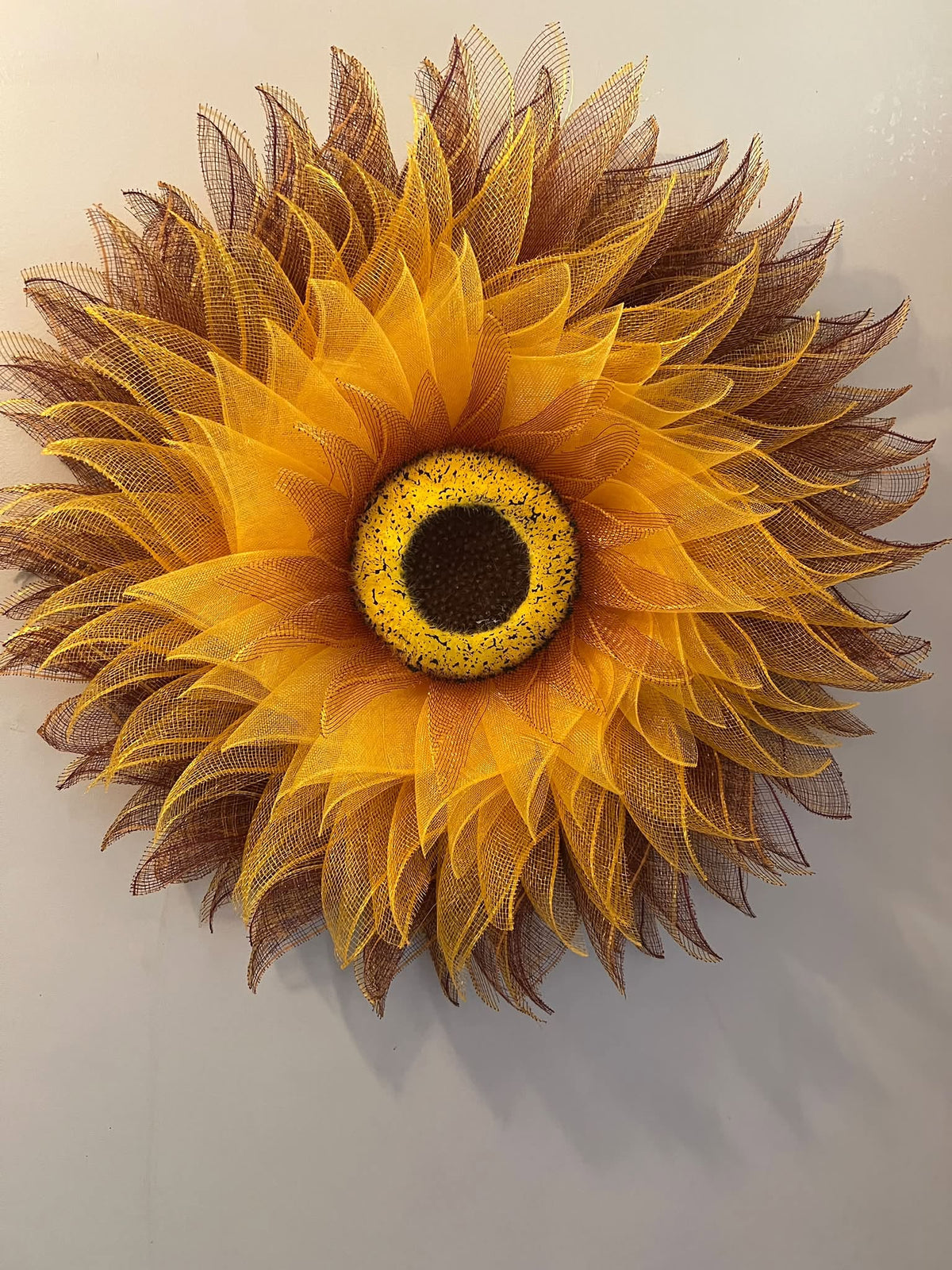 Fall Sunflower - Large Mesh Flower