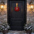 Poinsettia and Candle wreath